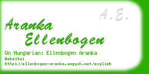 aranka ellenbogen business card